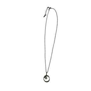 Circle with Rhinestone Stainless Steel Necklace - Modern, Durable, & Stylish